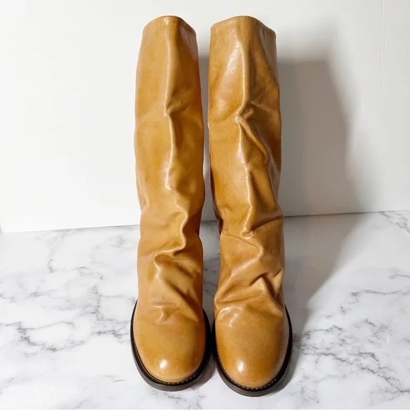 Free People Elle Block Heel Boot Size EU 41 Tan - Picture 6 of 16